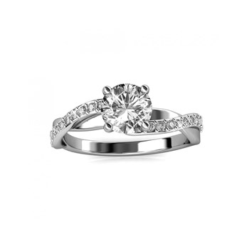 Bague Eleanor - Argenté et Cristal