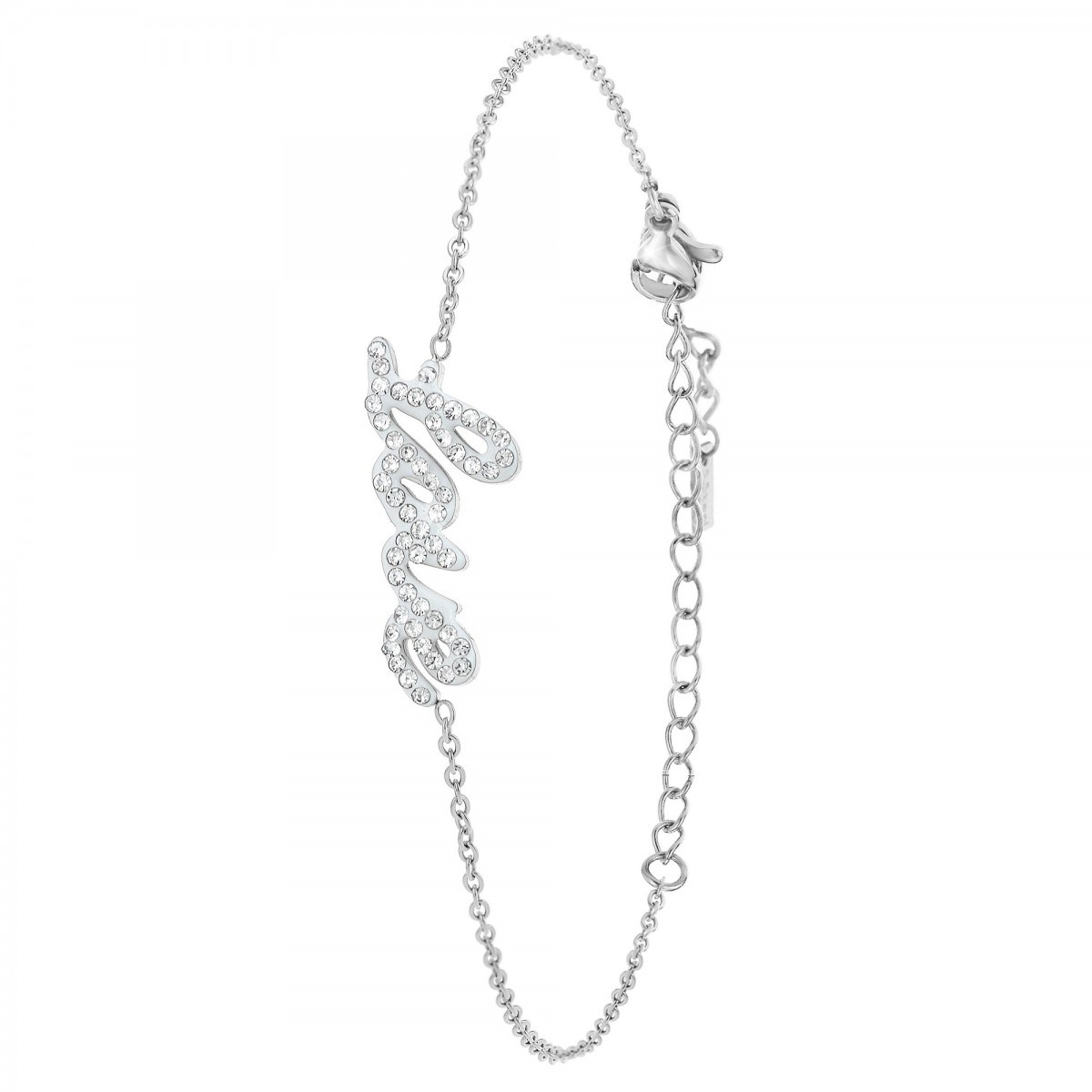 Bracelet love SC Crystal orné de Cristaux scintillants
