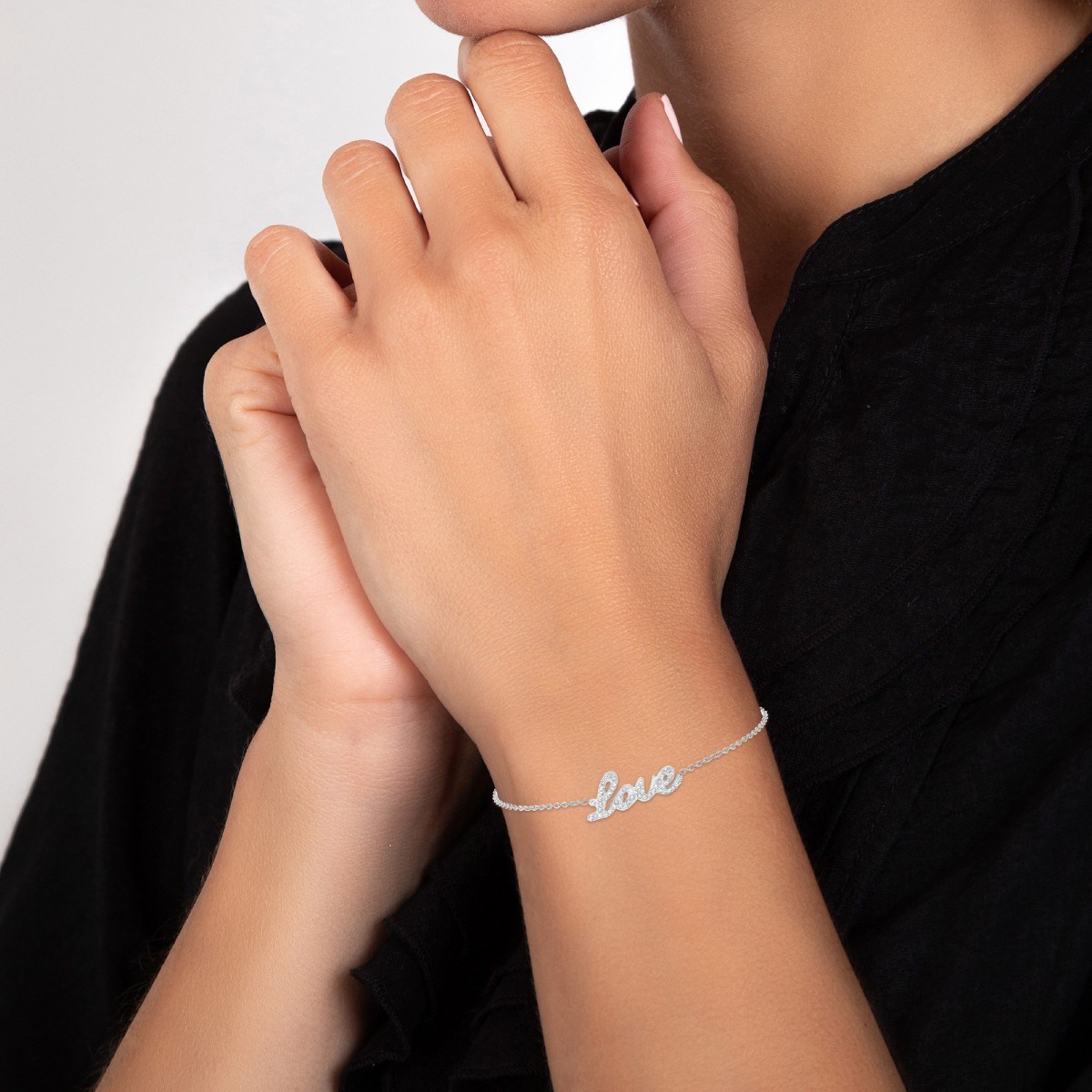 Bracelet love SC Crystal orné de Cristaux scintillants - vue 2