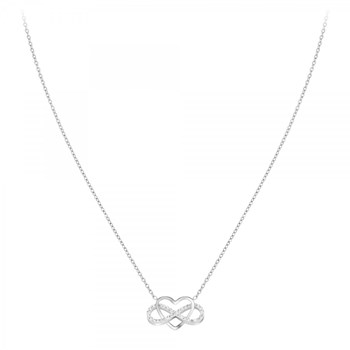 Collier coeur et infini SC Crystal orné de Cristaux scintillants