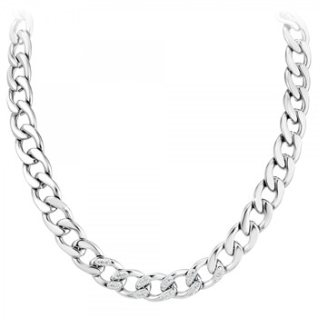 SC Kristallen halsketting met fonkelende kristallen