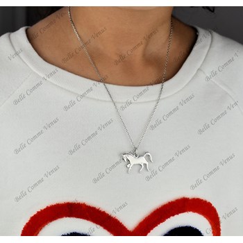 Parure cheval au galop Argent 925 Rhodié
