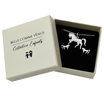 Parure cheval au galop Argent 925 Rhodié