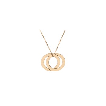 Collier plaqué or - 2 anneaux  Personnalisable