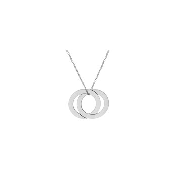 Collier Argent - 2 anneaux fixes  Personnalisable