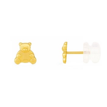 Boucles d'Oreilles Ourson - Or Jaune - Enfant