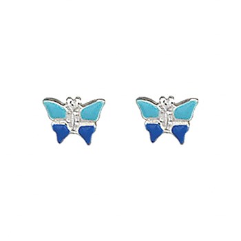 Boucles d'oreilles - Papillon bleu