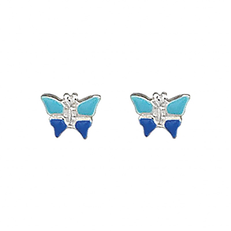 Boucles d'oreilles - Papillon bleu