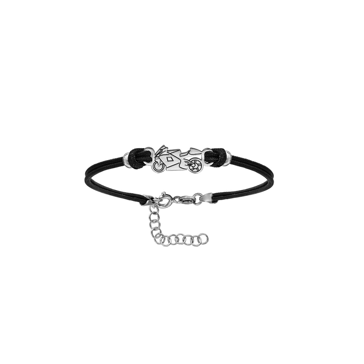 Bracelet cordon noir - Moto de course