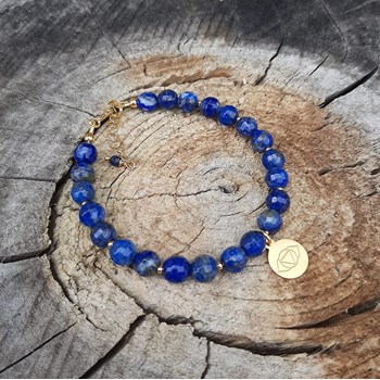 Bracelet Lapis-Lazuli Chakra Ajna Argent 925 Doré