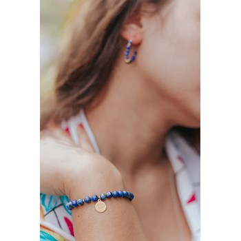 Bracelet Lapis-Lazuli Chakra Ajna Argent 925 Doré
