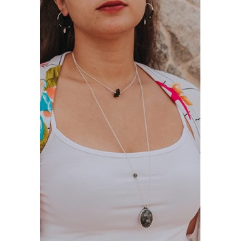 Collier Tourmaline Noire Argent 925
