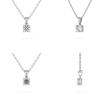 Collier Pendentif Diamant en Argent 925 - Cadeau Saint Valentin Scintillant | Aden