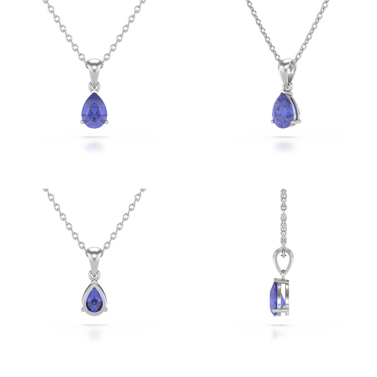 Collier Tanzanite Poire en Argent 925 - Collection Selanya - vue 2