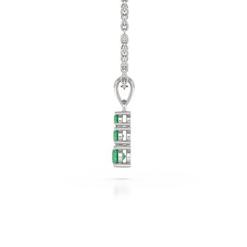 Collier Pendentif Émeraude & Chaine Argent 925 | Élégance Verdoyante - Aden
