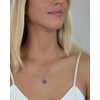 Médaillon Rubis & Diamants Or Blanc - Collier Fête des Mères Chaine Incluse | Aden - vue V4