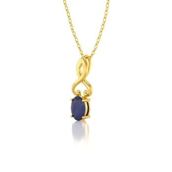 Collier Pendentif Or Jaune Saphir - Idée Cadeau Élégante pour une Occasion Spéciale | Aden