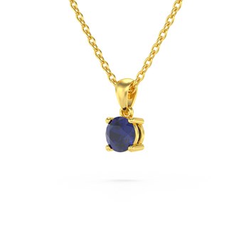Collier Pendentif Or Jaune 585 Saphir - Bijou Intemporel | Aden