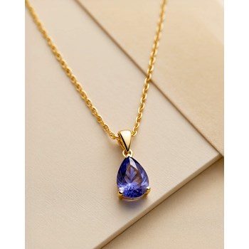 Collier Tanzanite Poire en Or Jaune 585 - Collection Selanya