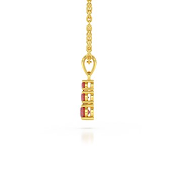 Collier Pendentif ADEN Or 585 Jaune Rubis Chaine Or 585 incluse 0.45grs