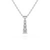 Collier Pendentif ADEN Or 585 Blanc Diamant Chaine Or 585 incluse 0.45grs - vue V1