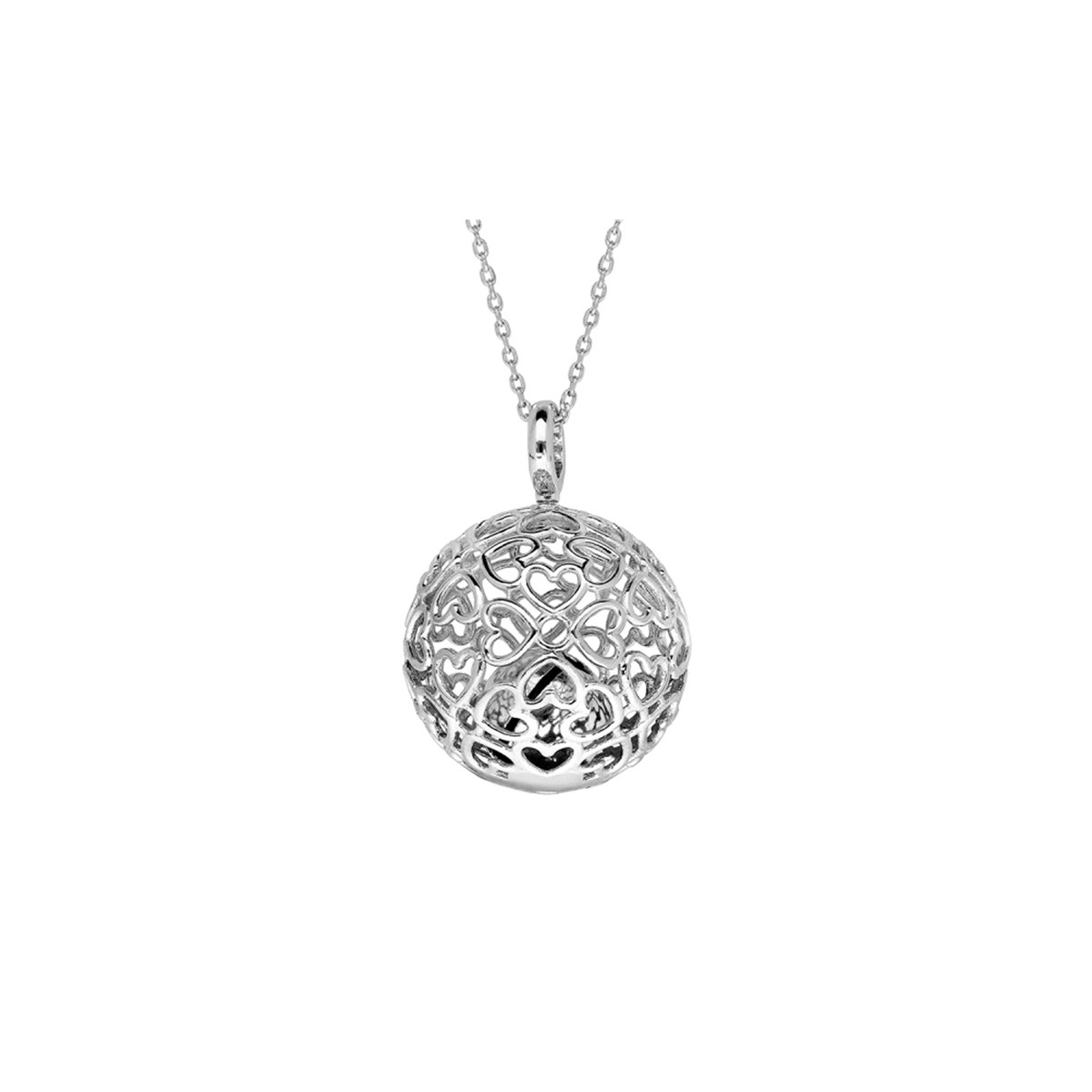 Collier Bola de grossesse - Argent - Coeurs