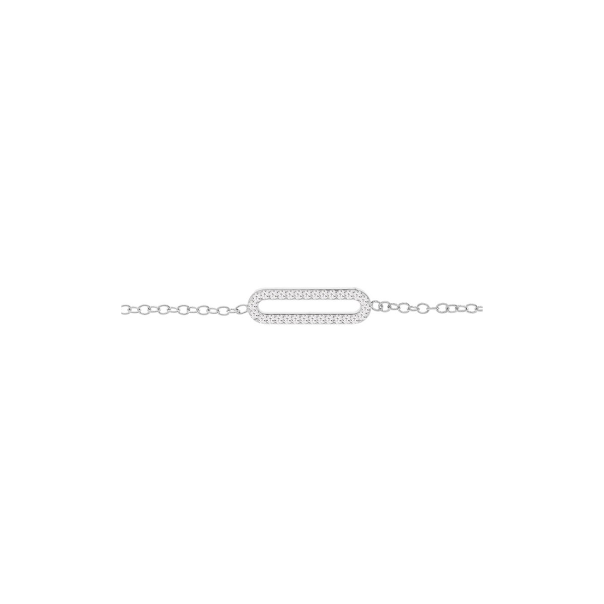 Bracelet Argent - Maillon Rectangulaire