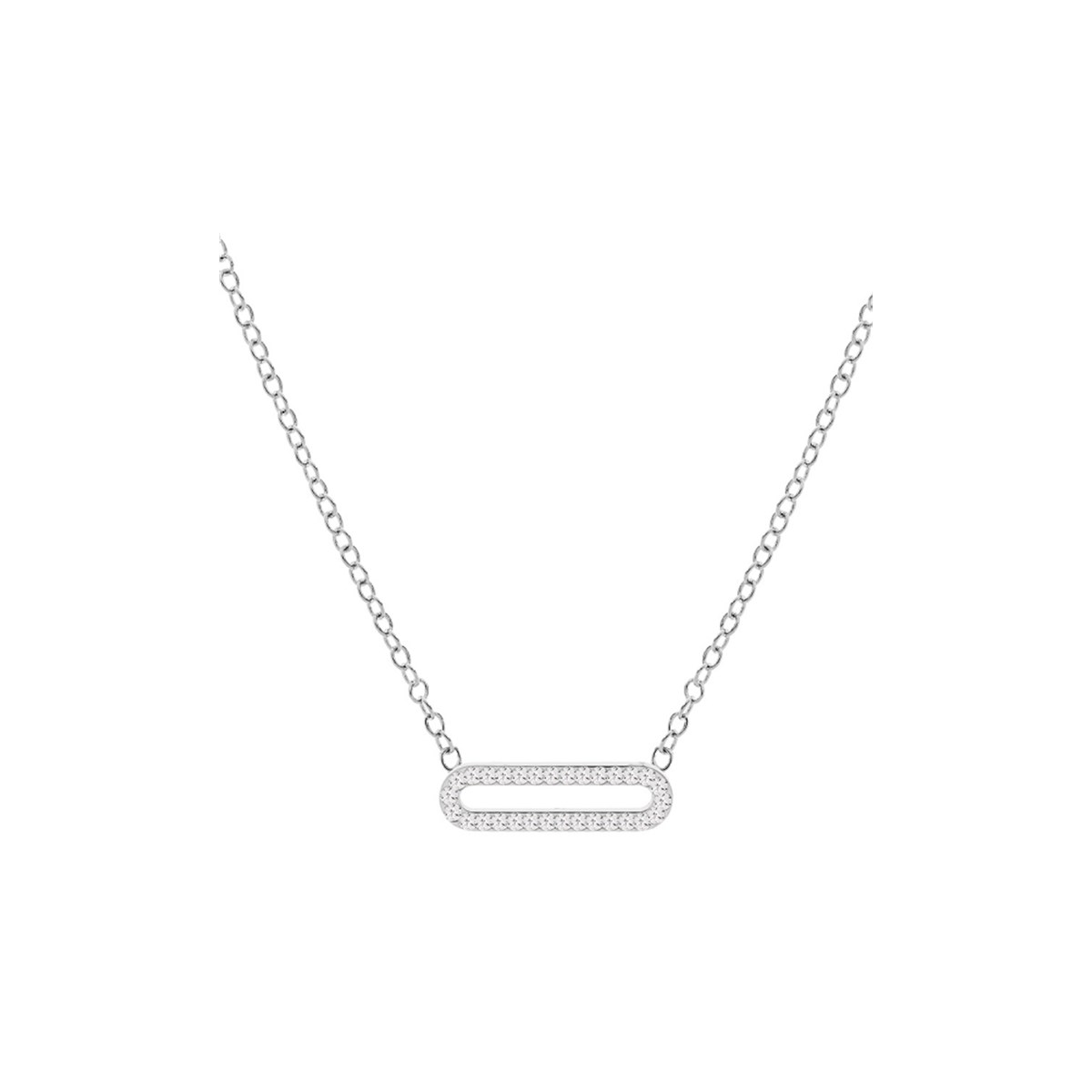 Collier Maillon Rectangulaire - Argent