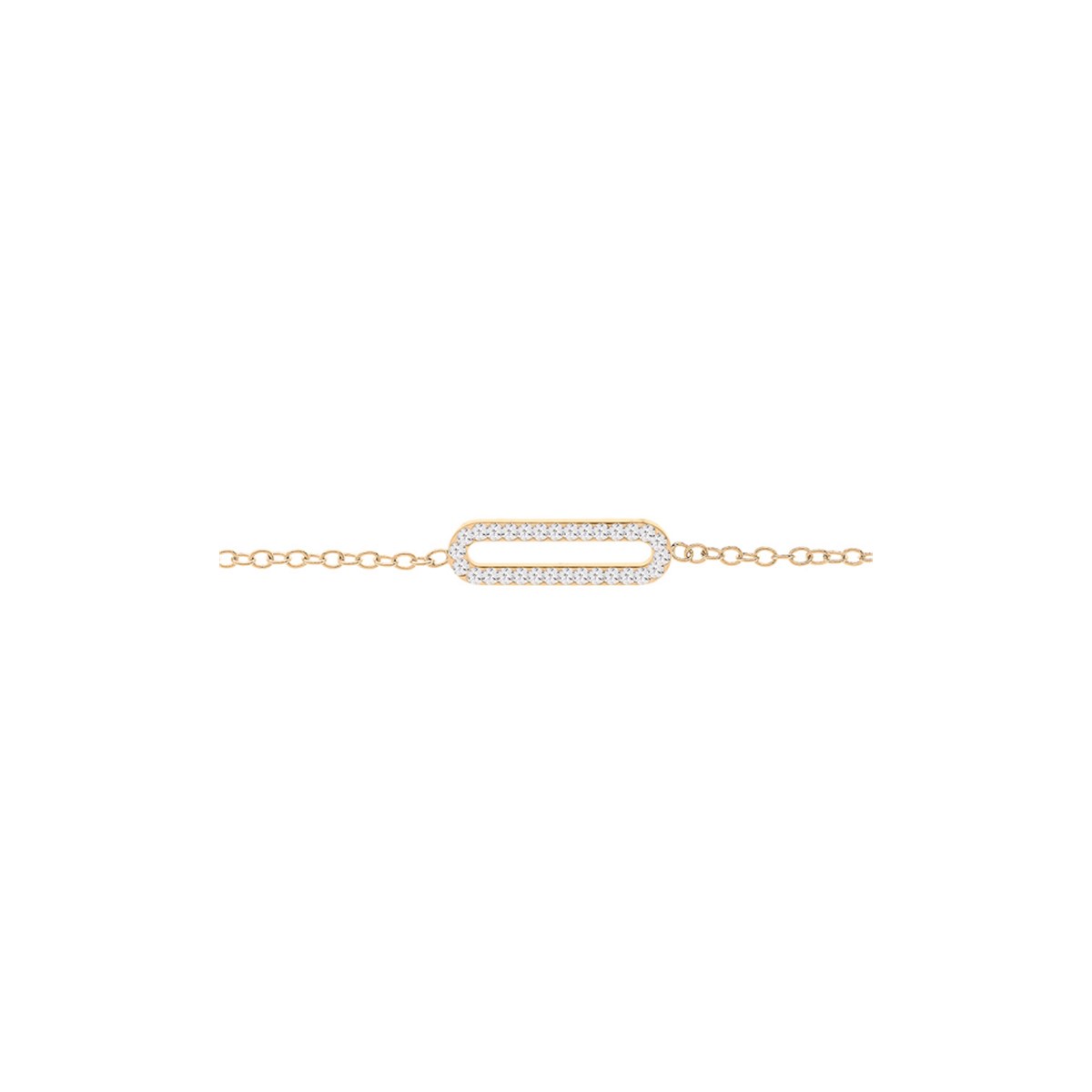 Bracelet maillon rectangulaire arrondi