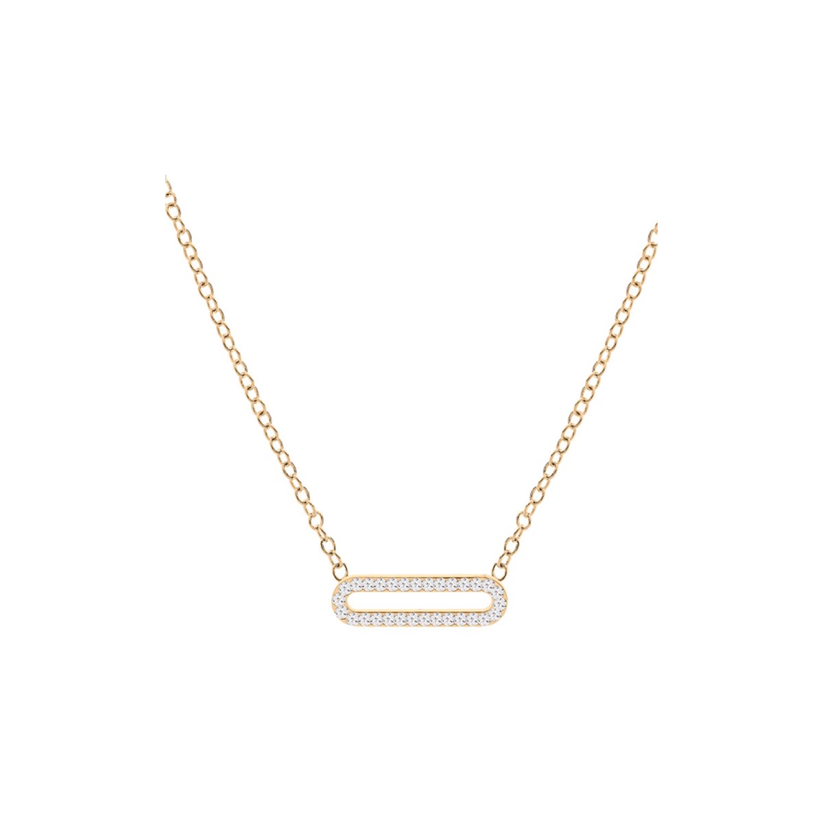 Collier argent - Maillon rectangulaire