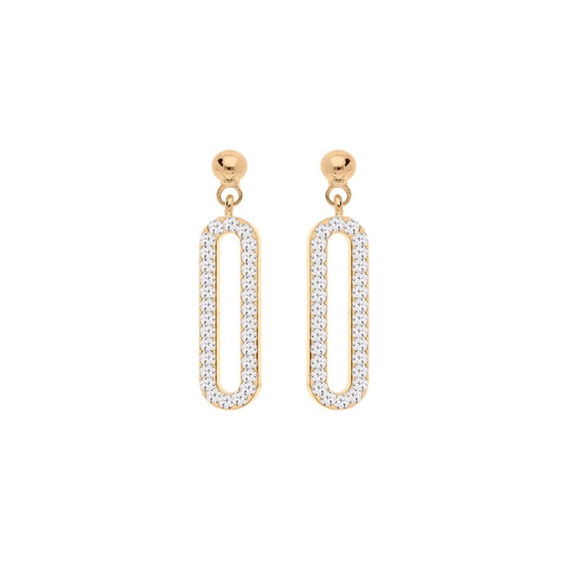 Boucles d'oreilles - Maillon Rectangulaire