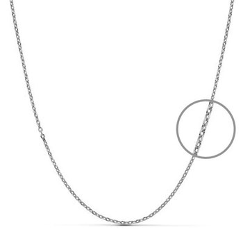 Collier - Pendentif Or Blanc Diamants et Saphir Bleu - Chaine Argentée - Femme