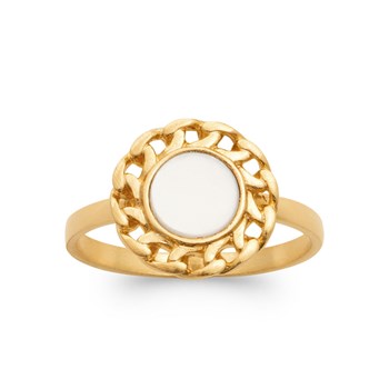 Bague Femme - Plaqué Or - Nacre