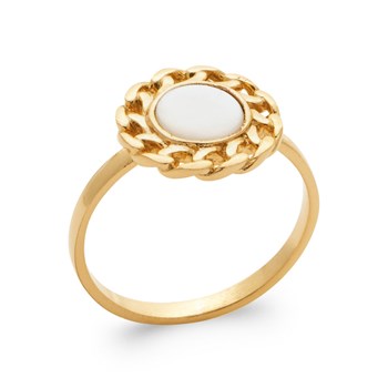 Bague Femme - Plaqué Or - Nacre