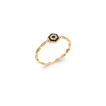 Bague Femme - Plaqué Or - Email