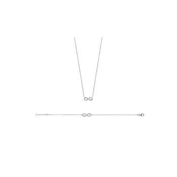 Collier Femme - Argent 925 - Oxyde de zirconium - Longueur : 45 cm