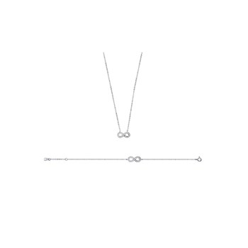 Collier Femme - Argent 925 - Oxyde de zirconium - Longueur : 45 cm