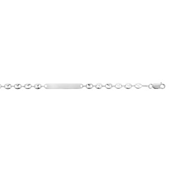 Gourmette Mixte - Argent 925 - Chaîne grain de café - Largeur : 6 mm - Longueur : 19 cm