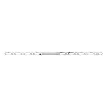 Gourmette Homme - Argent 925 - Cheval alternée 1+1 - Largeur : 5 mm - Longueur : 18 cm