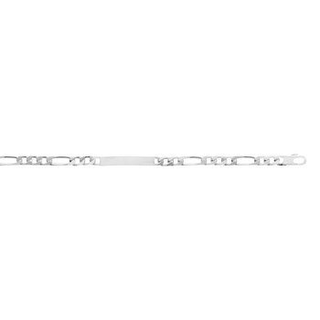 Gourmette Homme - Argent 925 - Cheval alternée 1+3 - Largeur : 5 mm - Longueur : 18 cm