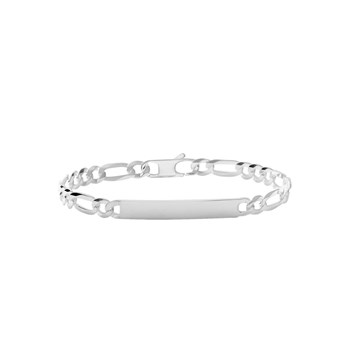 Gourmette Homme - Argent 925 - Cheval alternée 1+3 - Largeur : 5 mm - Longueur : 18 cm