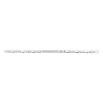 Gourmette Homme - Argent 925 - Cheval alternée 1+3 - Largeur : 5 mm - Longueur : 18 cm