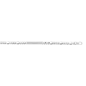 Gourmette Homme - Argent 925 - Cheval alternée 1+3 - Largeur : 5 mm - Longueur : 18 cm