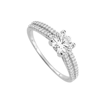 Bague Femme - Oxyde de zirconium - Or 9 Carats