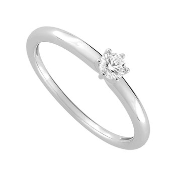Bague solitaire Femme - Oxyde de zirconium - Or 9 Carats
