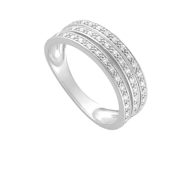 Bague femme - Oxyde de zirconium - Argent 925