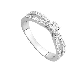 Bague femme - Oxyde de zirconium - Argent 925