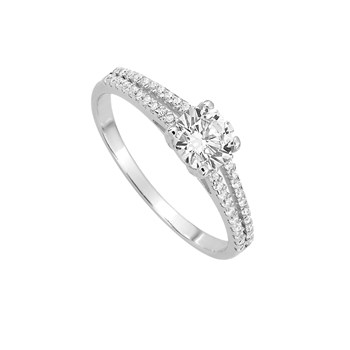 Bague femme - Oxyde de zirconium - Argent 925