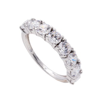 Bague femme - Alliance - Oxyde de zirconium - Argent 925