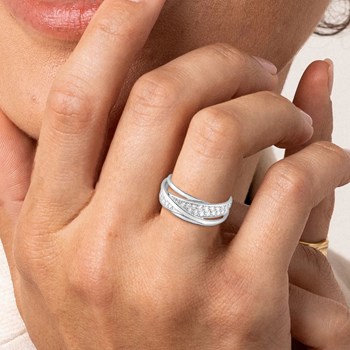 Bague femme - Oxyde de zirconium - Argent 925